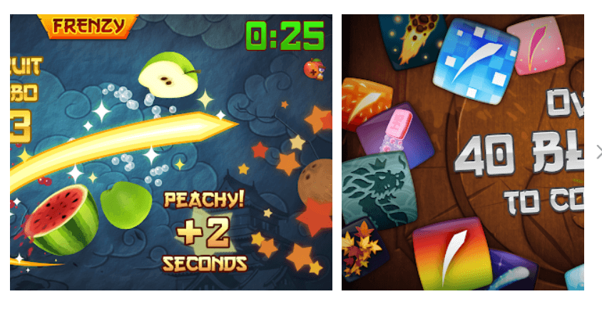 Fruit Ninja app | games to relieve stress