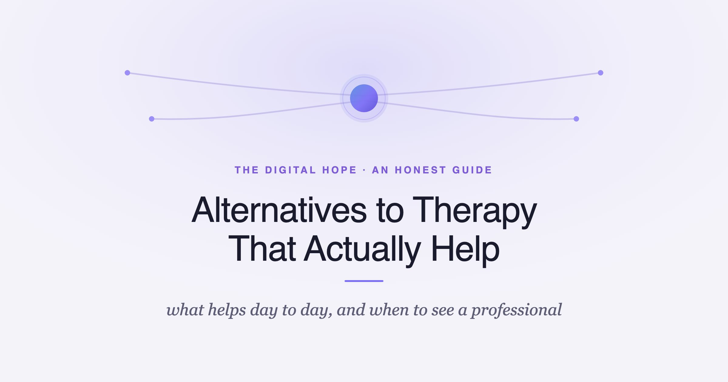 Alternatives to Therapy That Actually Help: An Honest Guide