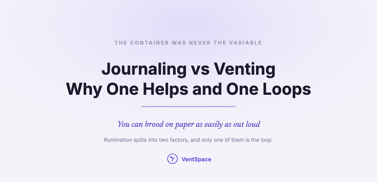 Journaling vs Venting: Why One Helps and One Loops