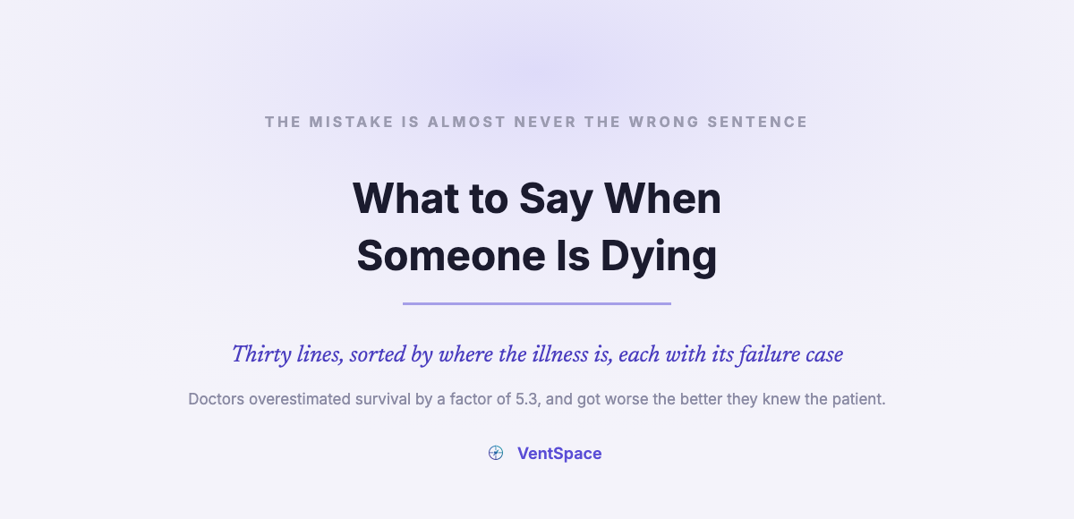 What to Say When Someone Is Dying