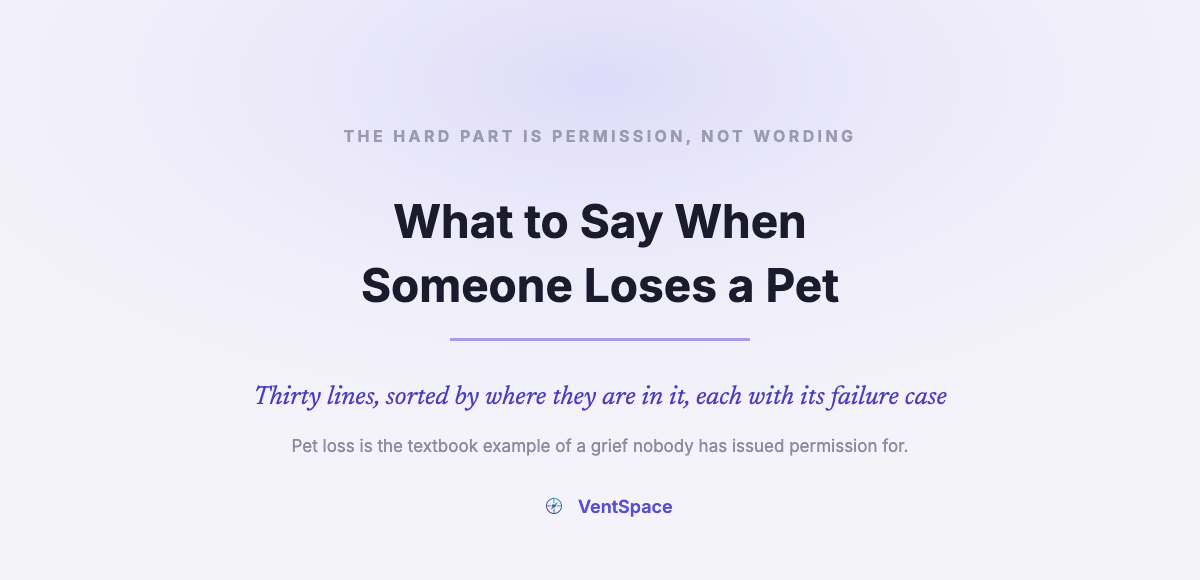 What to Say When Someone Loses a Pet