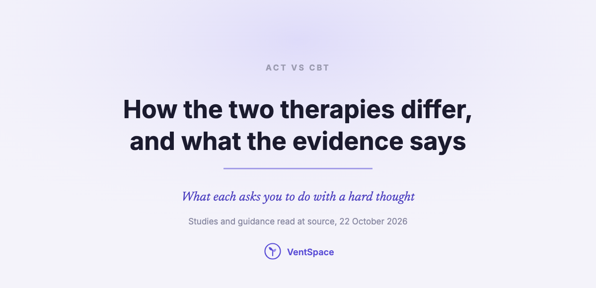 ACT vs CBT: How the Two Therapies Differ, and What the Evidence Says