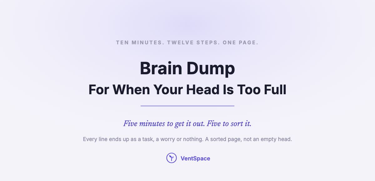 Brain Dump: A 10-Minute Exercise for When Your Head Is Too Full