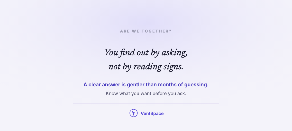 A quiet card reading you find out by asking, not by reading signs.