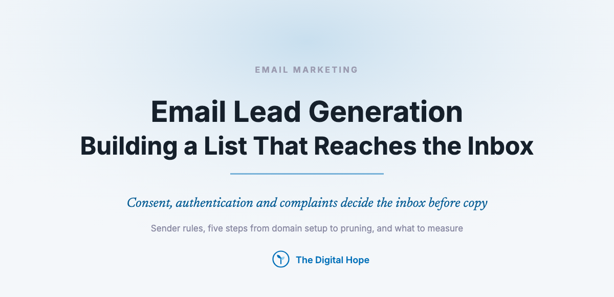 Email Lead Generation: Building a List That Reaches the Inbox