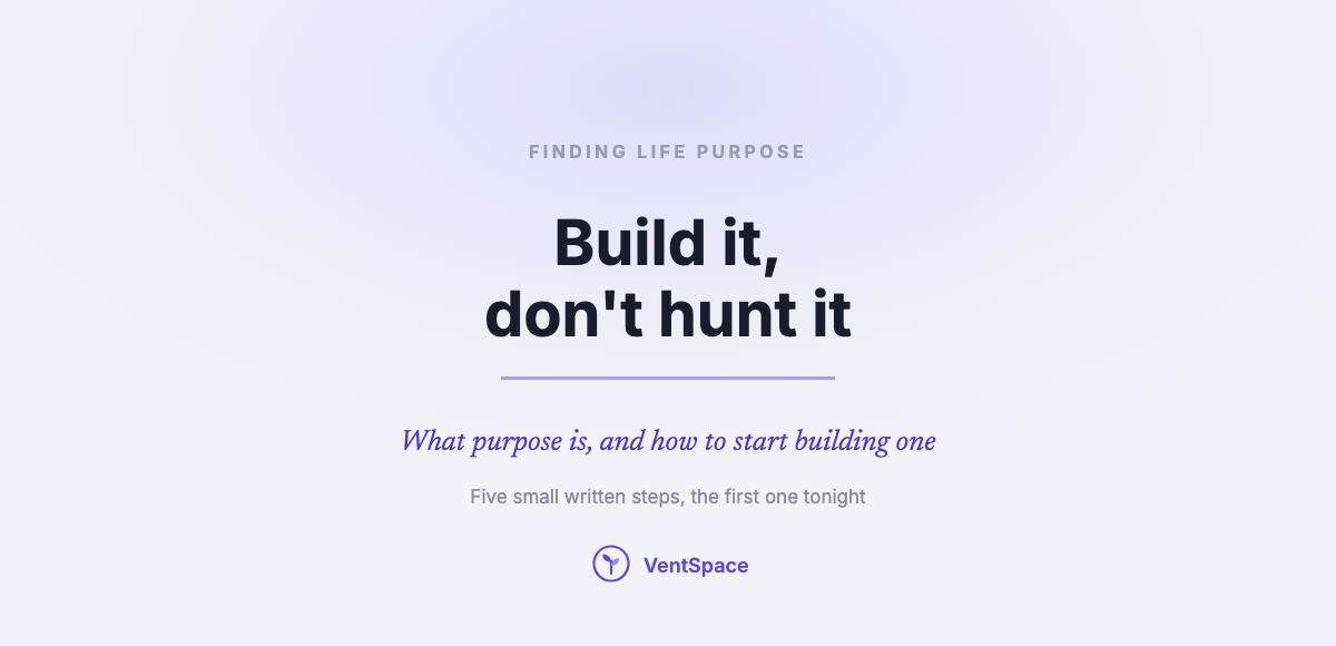 How to Find Your Purpose in Life: A Guide to Building One, Not Finding One