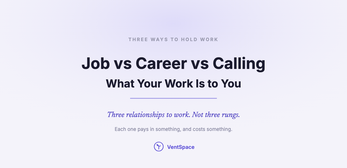 Job vs Career vs Calling: What Your Work Is to You (and What It Costs)