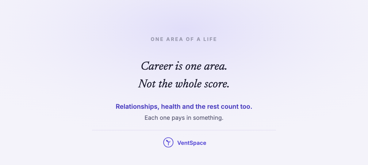 A card reading career is one area, not the whole score, with the line relationships, health and the rest count too.