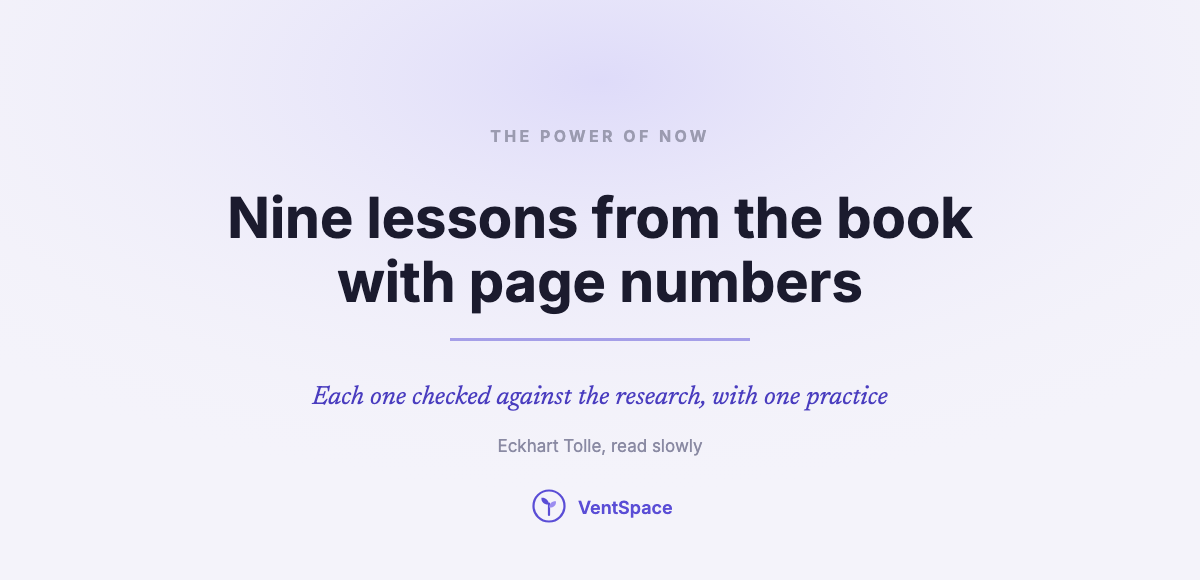9 Lessons From The Power of Now by Eckhart Tolle, Checked Against the Book