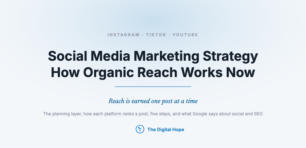 Social Media Marketing Strategy: How Organic Reach Works on Instagram, TikTok and YouTube Now