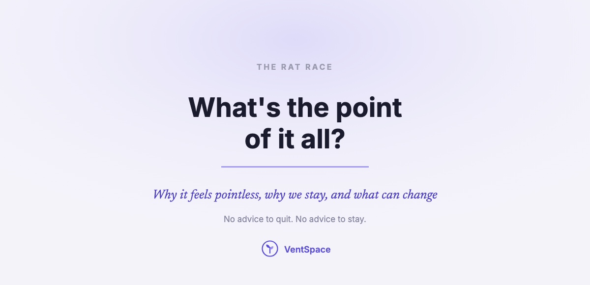 The Rat Race: What’s the Point of It All?