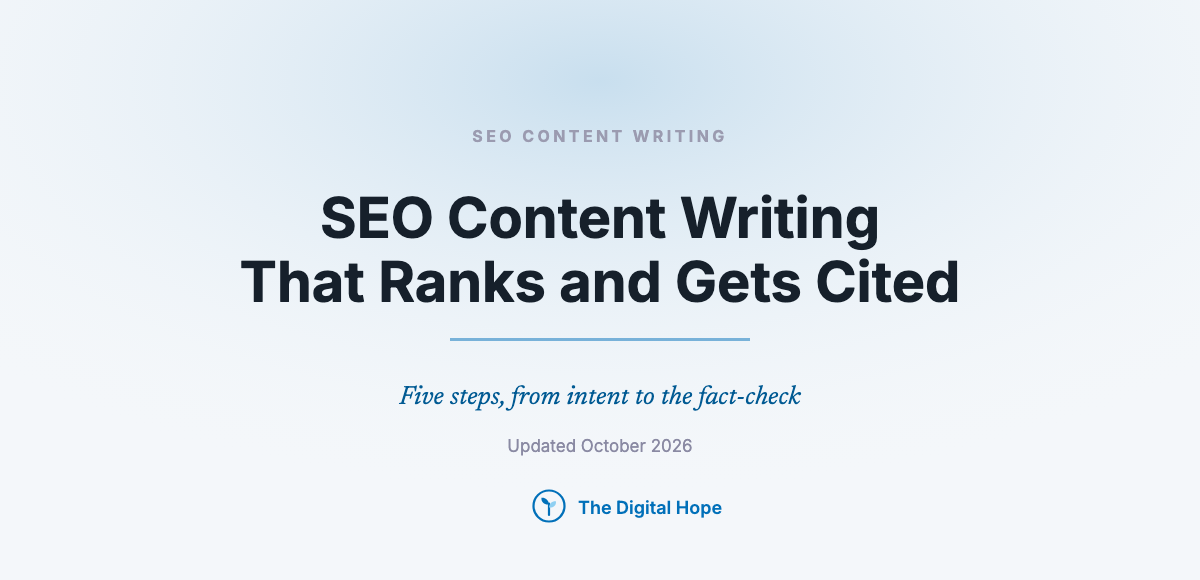 SEO Content Writing That Ranks and Gets Cited